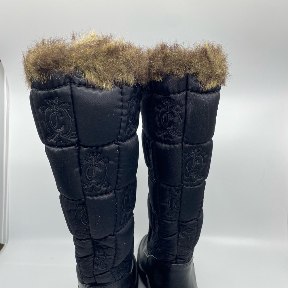 Juicy couture black wedge winter boots.